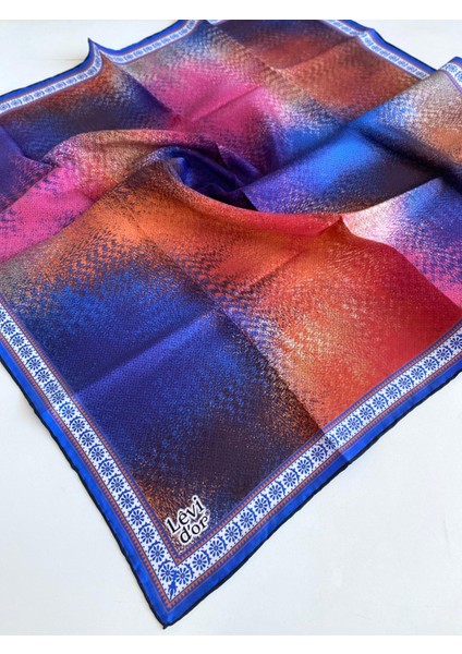 Tivil Ipek Eşarp 46869 Mavi Karışık Desen