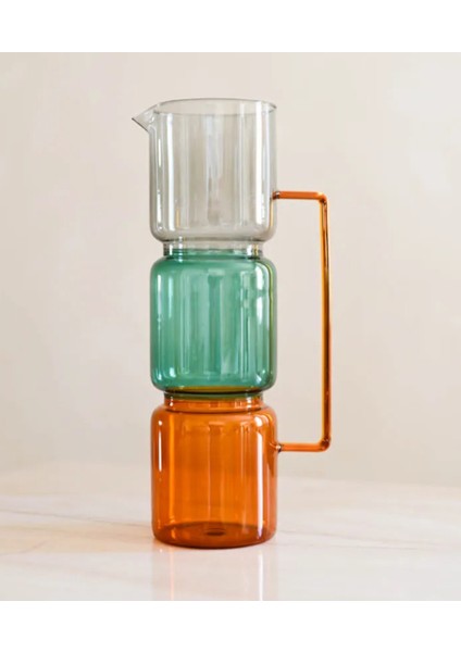 1670 ml Renkli Cam Sürahi