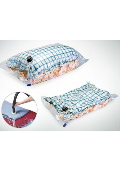 2 Adet Orta Boy 50 cm x 70 cm Vakumlu Poşet Vakumlu Hurç Vakumlu Torba Yorgan Yastık Saklama Hurcu fırsatları