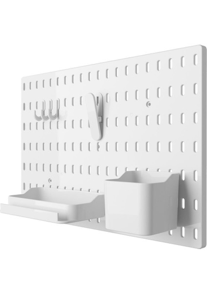 Çok Amaçlı Pano Organizatör Set 1 ( 28 x 40 cm ) Beyaz - Dübelli modelleri