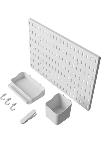 Çok Amaçlı Pano Organizatör Set 1 ( 28 x 40 cm ) Beyaz - Dübelli fırsatları
