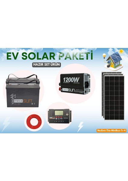 Dağ Evi Paketi Lifepo4 Lityum Akülü