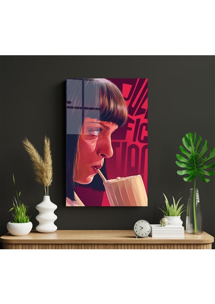 Metal Poster Pulp Fiction Mia Wallace - Dekoratif Metal Poster - Hediyelik Metal Poster fırsatları