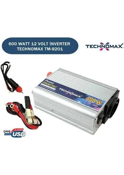 Teknomax 600W Inverter Dönüştürücü