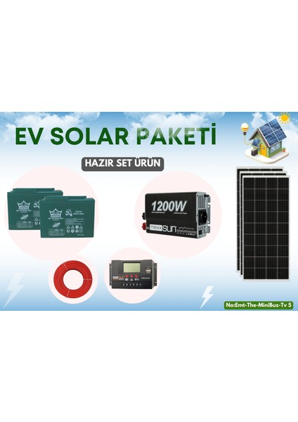 2.4kw Solar Güneş Enerji Paketi Prefabrik Evler Için