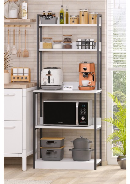 Kahve Köşesi Mutfak Bangosu Çok Amaçlı Dolap Büyük Boy Fırın Dolabı Mikrodalga Fırın Dolabı