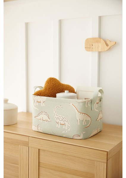 Çocuk Odası Dinozor Desenli Oyuncak Düzenleyici Çok Amaçlı Kirli Sepeti, Saklama Sepeti