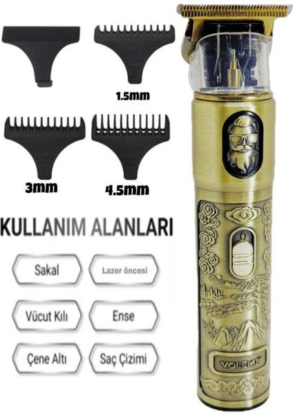 Dijital Göstergeli Saç Sakal Tıraş Makinesi - Sıfıra Yakın - IP-1949 (4390)