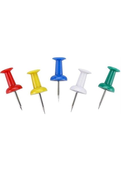 Menashop Marifetlerim - Karışık Renkli Harita Çivisi 30 Adet
