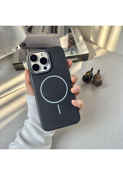 Apple iPhone 15 Plus Uyumlu Beats Magsafe Deri Görünümlü Silikon Kılıf Kapak modelleri