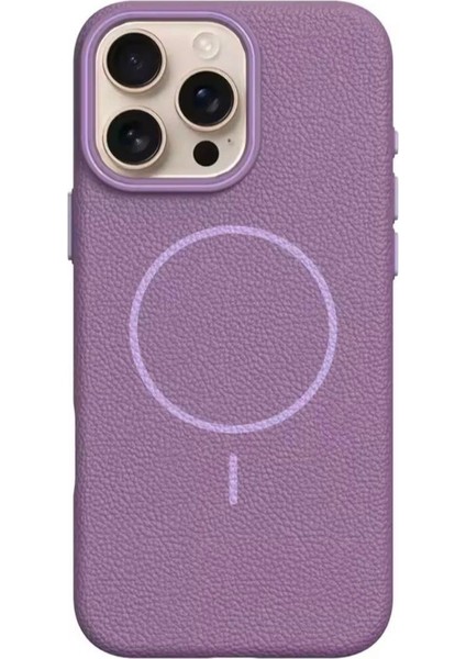 Apple iPhone 15 Pro Max Uyumlu Beats Magsafe Deri Görünümlü Silikon Kılıf Kapak