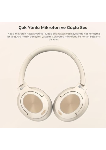 Menashop Metrashop ES208 Kablosuz Bluetooth 5.3 Mikrofonlu Katlanabilir Kulak Üstü Kulaklık - Bt/aux/girişi, Rahat ve Terletmeyen Kulak Yastıkları, 20 Saate Kadar Dinleme Süresi, Kulak Üstü Kulaklık Krem modelleri