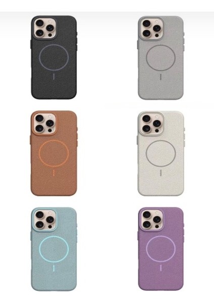 Apple iPhone 16 Pro Max Uyumlu Beats Magsafe Deri Görünümlü Silikon Kılıf Kapak fırsatları