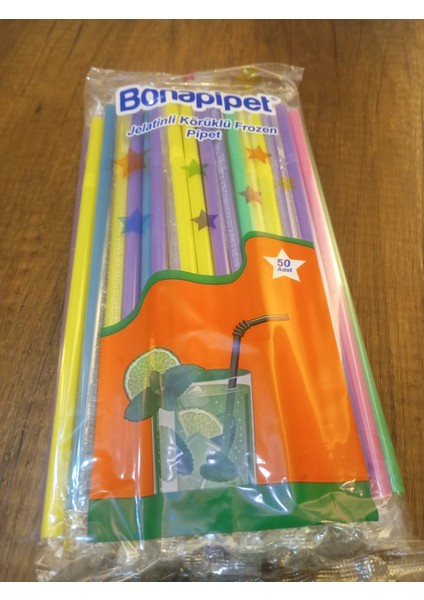 Bonapipet Pipet Körüklü Jelatinli Frozen Kalın 50 Adet Karışık