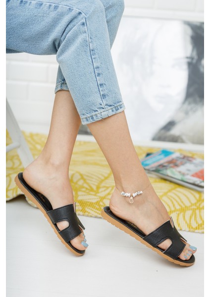 Kadın Siyah Hermes Model Terlik Petli Yumuşak Terlik Çeyiz Bohça Terliği Şık Zarif Misafir Terliği fırsatları