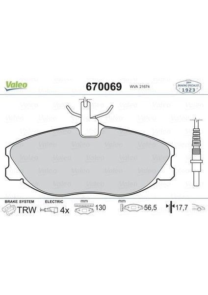 Ön Balata Fişli P406 2.0-2.1 Td 94-04 306 Gti 93-01 Xantıa Xm