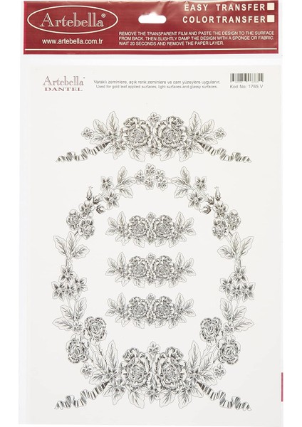 - Dantel Kolay Transfer 23X34 cm Açık Zemin 1765V