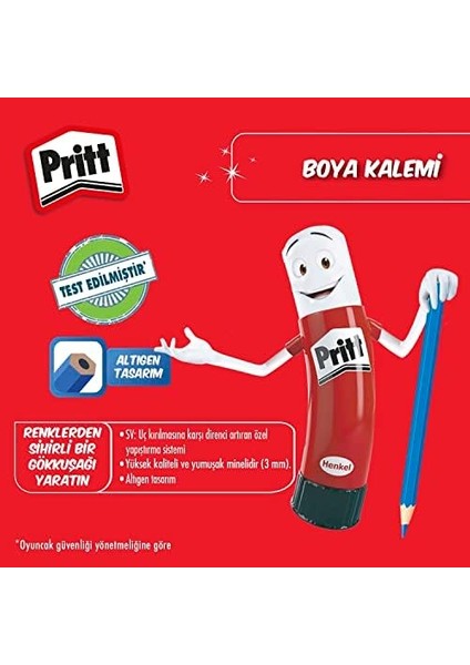 - Kuru Boyalar Jumbo, Canlı Renklerde Boya Kalemi, Açması Kolay ve Dayanıklı Silinebilir Kalem, Yumuşak Mineli Resim Kalemi, Kaliteli Kırtasiye Malzemesi, 12 Renkli Kalem