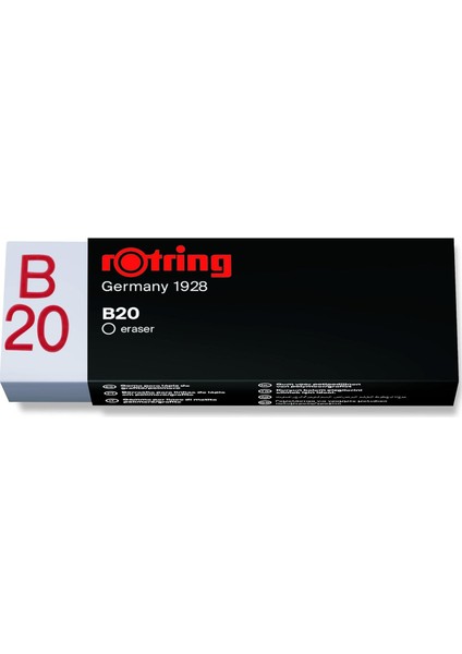 Rapid B20 Kurşun Kalem Silgisi, Büyük Boy, Beyaz
