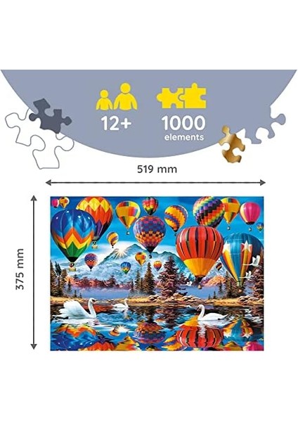 - - Ahşap Yapboz, Renkli Balonlar Yapboz - 1000 Parça, Ahşap El Işi, Düzensiz Şekiller, Amerikan Anıtlarından ve Sembollerinden 100 Figür, Modern Premium Yapboz, Kendin Yap, Yetişkinler Için Ahşap Yapboz