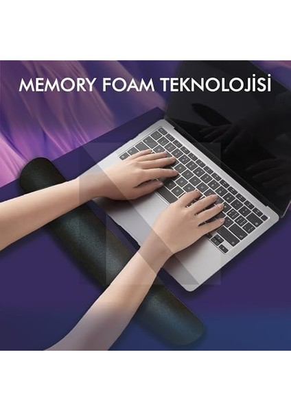 Team - Bilgisayar Klavye Bilek Desteği, Memory Foam Yumuşak Klavye Pad, Ergonomik Masa Bilek Pedi, Kaymaz Tabanlı (Klavye Bilek Desteği)