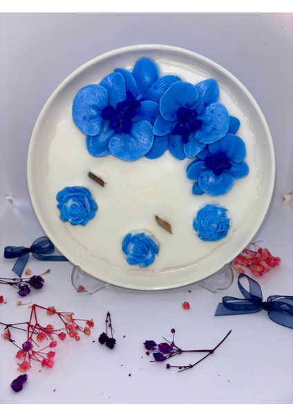El Yapımı Soya Wax Çiçek Mum Orkide