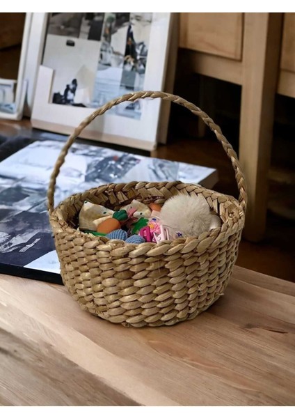 Mini Hasır Sepet 14X12X8 Mutfak Banyo Salon Çok Amaçlı Dekoratif Sepet(Ölçüleri Dikkate Alınız) fiyatları