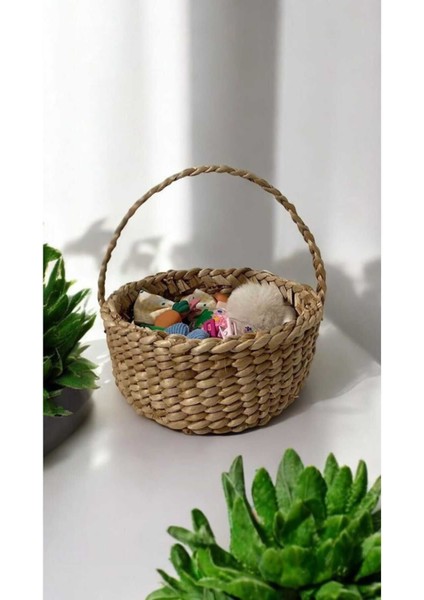 Mini Hasır Sepet 14X12X8 Mutfak Banyo Salon Çok Amaçlı Dekoratif Sepet(Ölçüleri Dikkate Alınız) modelleri