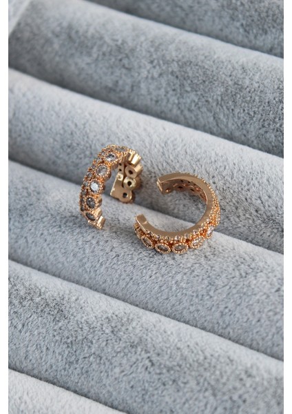 Zirkon Taşlı Earcuff Kıkırdak Küpe