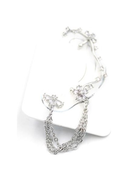 Taşlı Kıkırdak Küpe - Gümüş fiyatları