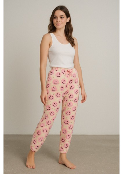 Genç Happy Milan Kumaş Dar Paça Esnek Bel Altlık Pijama