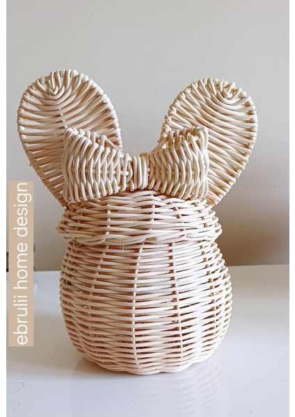 Kurdeleli Sepet (Alt Sepet 11X11 Kapak ve Kulaklar Dahil 25 Cm)