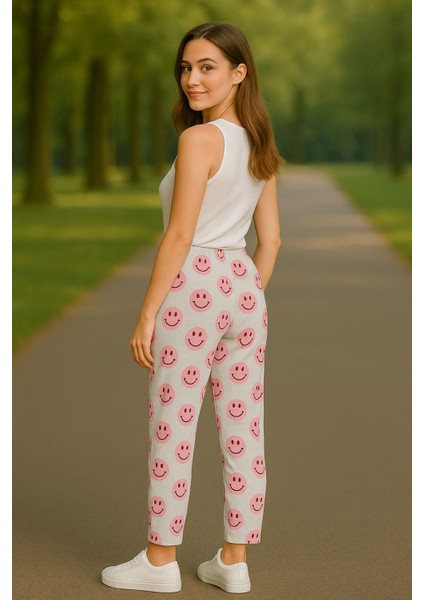Genç Gülen Yüz Milan Kumaş Dar Paça Esnek Bel Gawzera Altlık Pantolon
