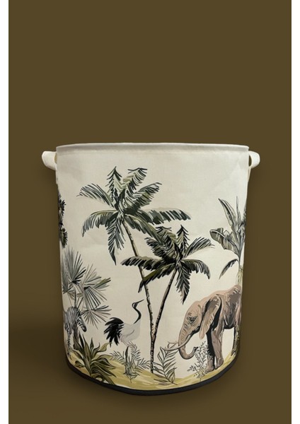 Baskılı Çok Amaçlı Oyuncak Saklama Kutusu Kirli Çamaşır Sepeti Katlanır Düzenleyici Sepet 37X40