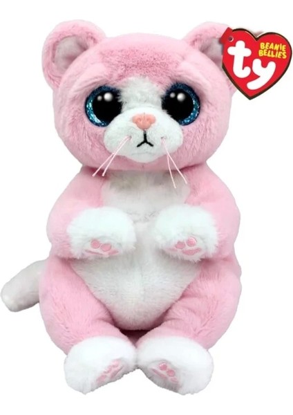 Beanie Bellies Oturan Peluş Pembe Kedi Lillibelle 21 cm