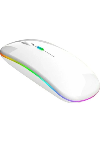 Kablosuz Fare Wireless Mouse 4 Tuşlu Renk Sessiz Şarj Edilebilir Dpı Kontrol