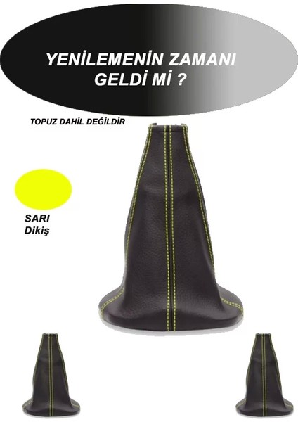 Fıat Stılo Uyumlu Oto,araç Vites Körüğü Sarı Dikiş