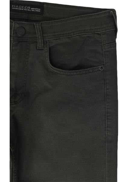 Fistan Store Erkek Yeşil Yüksek Bel Rahat Kesim Boru Paça Büyük Beden Jean Pantolon modelleri