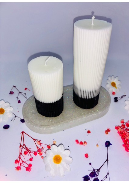 Tamamen Doğal Soya Wax Silindir Mum Seti El Yapımı