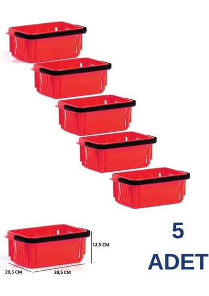 7 Litre Kozmetik Bijuteri Kırtasiye Hırdavat Sepeti 5 Li Paket