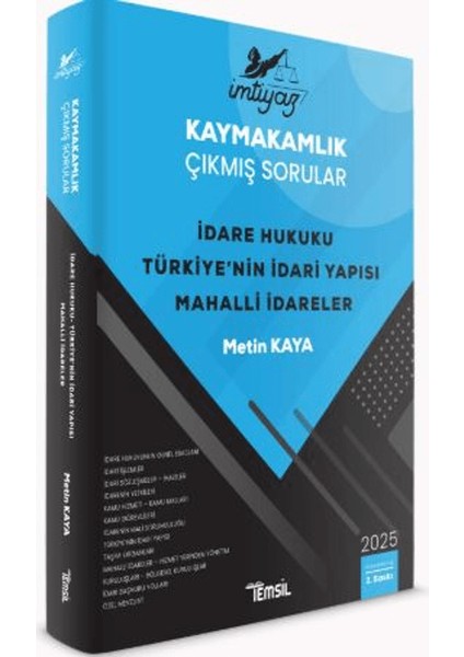Imtiyaz Kaymakamlık Çıkmış Sorular Idare Hukuku – Türkiye’nin Idari Yapısı – Mahalli Idareler