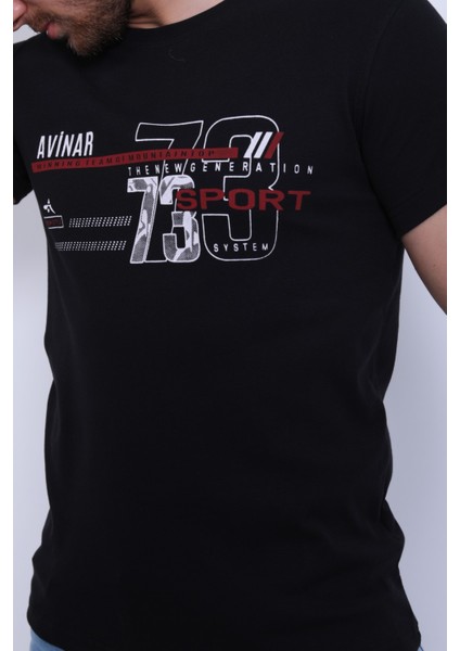 Unisex Bisiklet Yaka Baskılı T-Shirt fiyatları