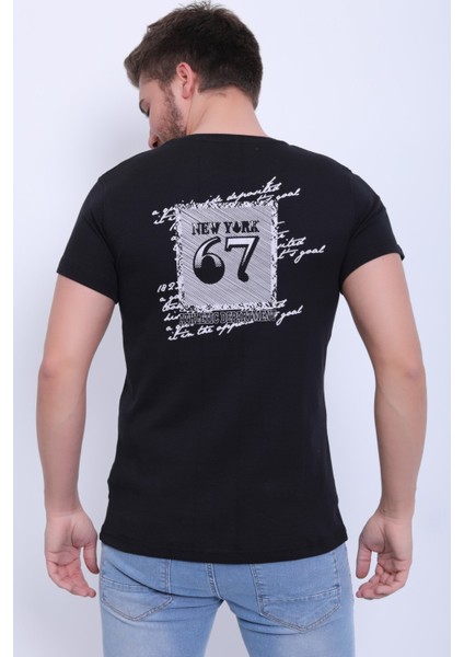 Unisex Bisiklet Yaka Baskılı T-Shirt modelleri