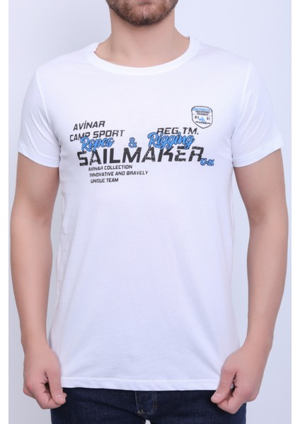 Unisex Bisiklet Yaka Baskılı T-Shirt modelleri