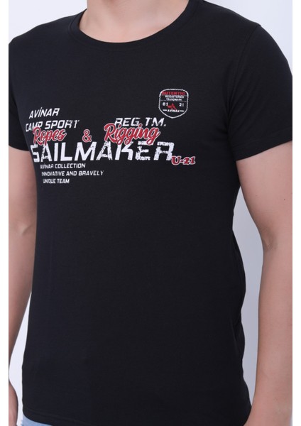 Unisex Bisiklet Yaka Baskılı T-Shirt fiyatları
