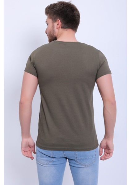 Unisex Bisiklet Yaka Baskılı T-Shirt modelleri