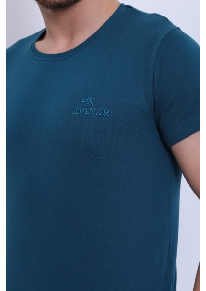 Unisex Bisiklet Yaka Nakışlı T-Shirt fiyatları