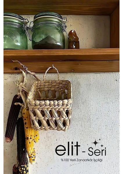 | Elit Seri | 1. Sınıf El Yapımı 10X10 Kare Hasır Sepet | %100 Yerli Zanaatkâr Üretimi – Çok Amaçlı