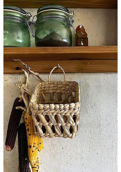 | Elit Seri | 1. Sınıf El Yapımı 10X10 Kare Hasır Sepet | %100 Yerli Zanaatkâr Üretimi – Çok Amaçlı modelleri