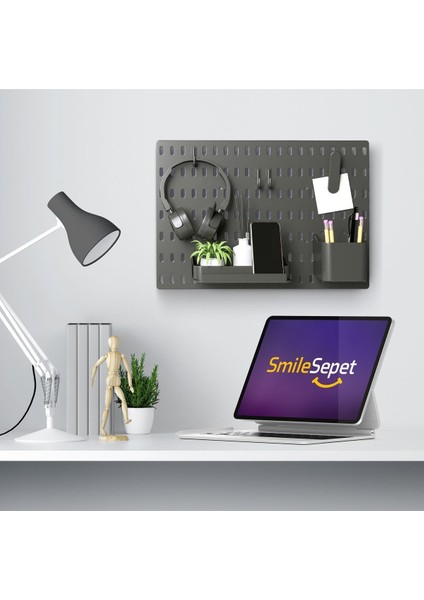 Çok Amaçlı Pano Organizatör Set 1 ( 28 x 40 cm ) Siyah - Yapışkanlı fiyatları